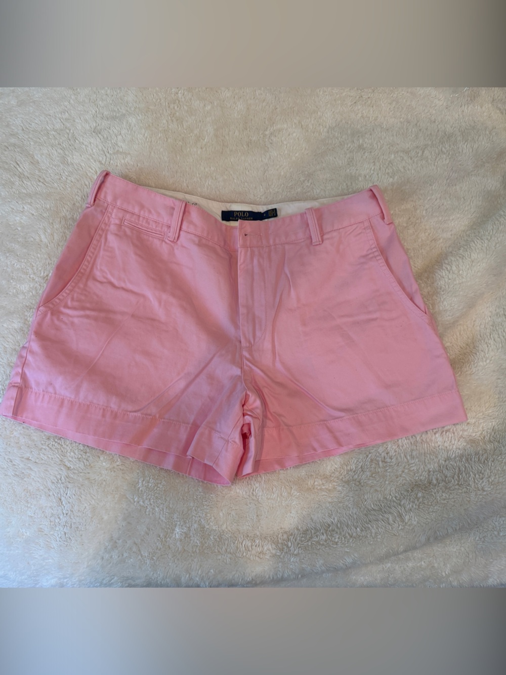 Polo by Ralph Lauren Pink High Waist Cotton Shorts